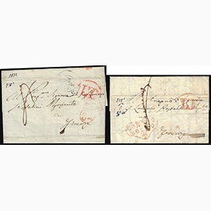 1832/1834 - Due lettere prefilateliche da ... 