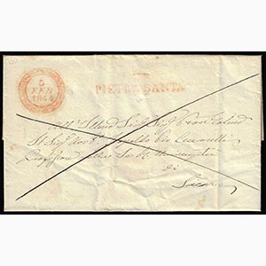 1844 - Lettera prefilatelica da Pietrasanta ... 
