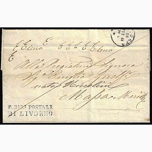 1861 - Lettera in franchigia da Livorno ... 