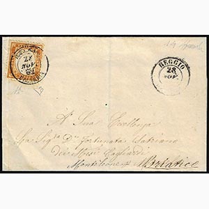 1862 - 10 cent. bistro arancio (1g), ... 