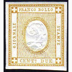 1862 - 2 cent. bistro (10), nuovo, gomma ... 