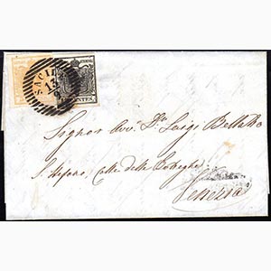 1852 - 5 cent. giallo ocra, perfetto, 10 ... 