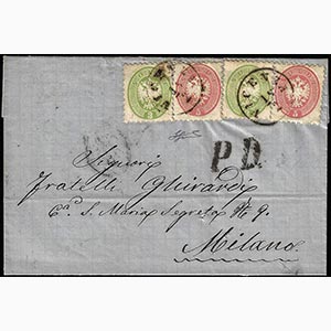 1865 - 3 soldi e 5 soldi, due esemplari, ... 