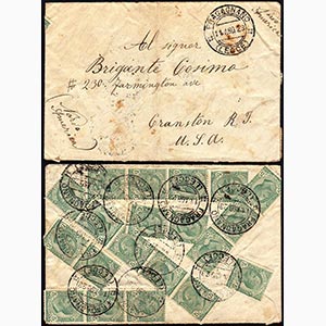 1923 - 5 cent. Leoni (81), venti esemplari, ... 