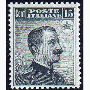 1909 - 15 cent. Michetti, II tipo (86), ... 