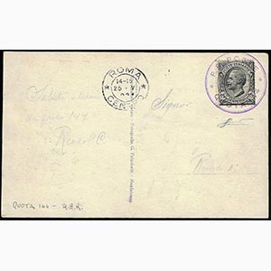 1922 - 15 cent. Leoni (108), angolo ... 