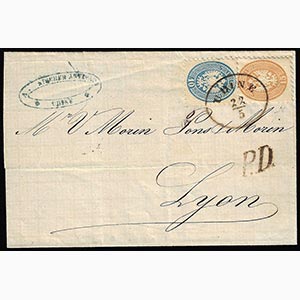 1865 - 10 soldi bruno, 15 soldi azzurro, ... 