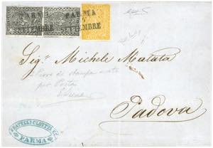 1855 - 15 cent. nero su carta bianca, prova ... 