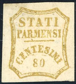 1859 - 80 cent. bistro oliva (18), nuovo, ... 