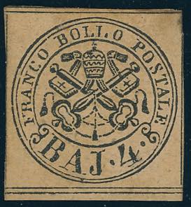 1852 - 4 baj bruno rosaceo chiaro (5a), ... 