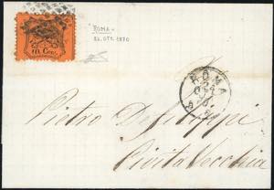 1870 - 10 cent. arancio vermiglio (26), ... 