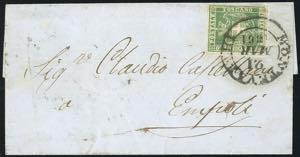 1861 - 5 cent. verde (18), margine destro ... 