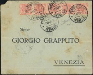 1928 - 10 cent. Leoni, falso per posta di ... 