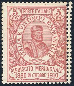 1910 - 5 + 5 cent. Garibaldi, doppia ... 