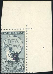 1913 - 2 cent. su 15 cent. Unità dItalia, ... 