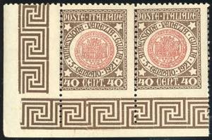1921 - 40 cent. Venezia Giulia, coppia ... 
