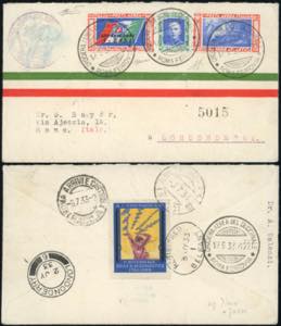1933 - 5,25 + 19,75 lire Trittico I-RANI ... 