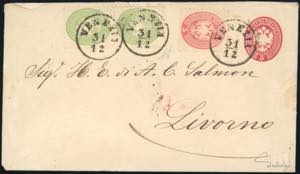 1865 - 5 soldi rosa, intero postale con ... 