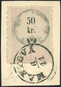 1858 - 50 kr. marca per lettere di ... 