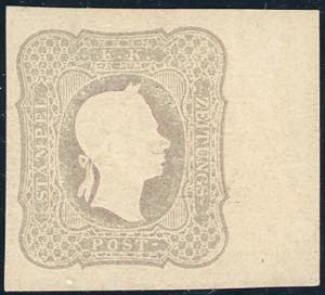 1861 - 1,05 soldi grigio rosa (10d), bordo ... 