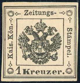 1859 - 1 kr. nero (2), nuovo, gomma ... 