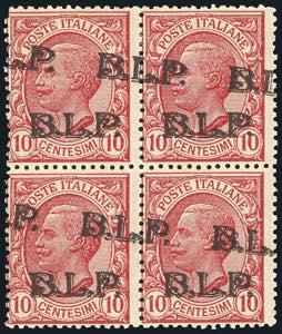 1923 - 10 cent. rosa, doppia soprastampa ... 
