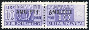 PACCHI POSTALI 1950 - 10 lire violetto, ... 