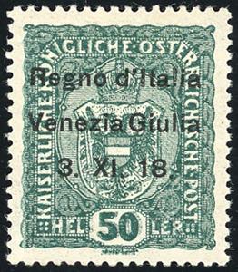 VENEZIA GIULIA 1918 - 50 h. soprastampato, ... 