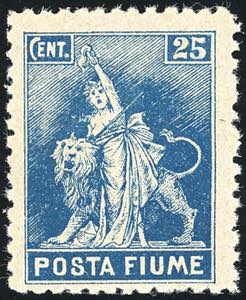 FIUME 1919 - 25 cent. Posta Fiume, non ... 