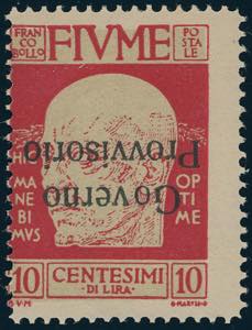 FIUME 1921 - 10 cent. Governo Provvisorio, ... 