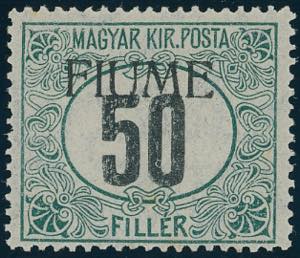 FIUME SEGNATASSE 1918 - 5 f. nero, ... 