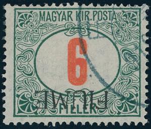 FIUME SEGNATASSE 1918 - 6 f. cifra rossa ... 