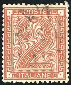 EMISSIONI GENERALI 1874 - 2 cent. De La Rue, ... 