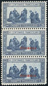 1925 - 1,25 azzurro lire San Francesco, ... 