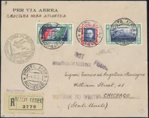 POSTA AEREA 1933 - 5,25 + 44,75 lire ... 