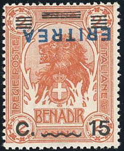 1924 - 15 cent. su 2 a. Leoni, soprastampa ... 