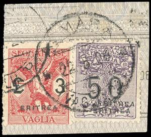 SEGNATASSE VAGLIA 1924 - 50 cent., doppia ... 