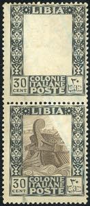 1921 - 30 cent. Pittorica, coppia verticale, ... 