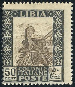 1921 - 50 cent. nero e bruno Pittorica, ... 