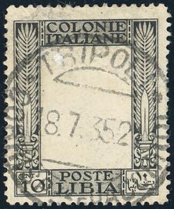 1924 - 10 cent. Pittorica, senza la stampa ... 