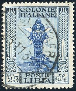 1924 - 25 cent. Pittorica, doppia incisione ... 