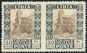 1924 - 30 cent. Pittorica, senza filigrana, ... 