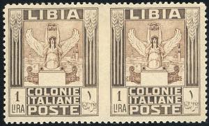 1924 - 1 lira Pittorica, coppia orizzontale ... 