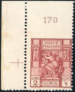 1929 - 2 lire Sibilla Libica, dent. 11, non ... 