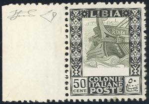 1927 - 50 cent. Pittorica, dent. 11, centro ... 
