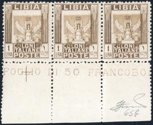 1926 - 1 lira Pittorica, dent. 11, centro ... 