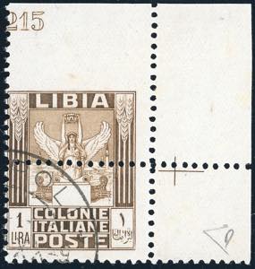 1926 - 1 lira Pittorica, dent. 11, ... 
