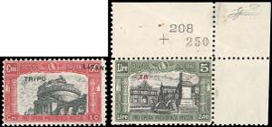1929 - 30 + 10 cent., 5 + 2 lire Milizia II, ... 