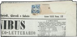 1861 - 1/2 tornese azzurro Crocetta (16), ... 