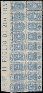 1914 - 10 cent. nodo di Savoia (8), striscia ... 